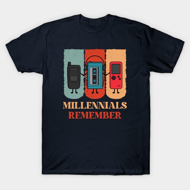 Millennials Never Forget Retro Vintage Novelty Funny T-Shirt by Cool Teez